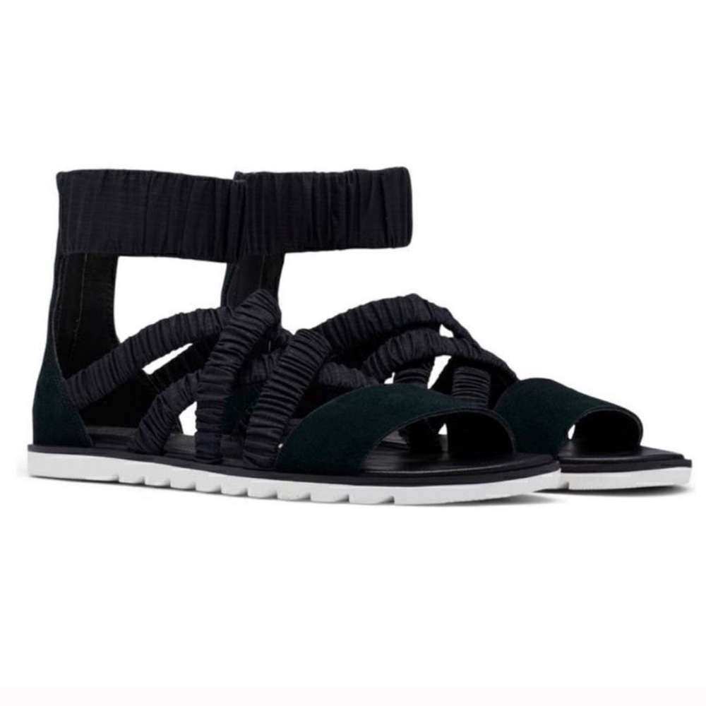 Sorel | Ella II Ankle Strap Sandal Black leather Women’s Size 7
